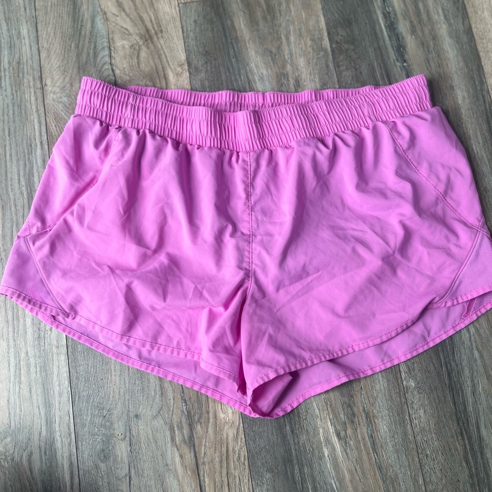 all in motion Bright Pink Elastic-Waist Athletic Shorts large mesh on sides